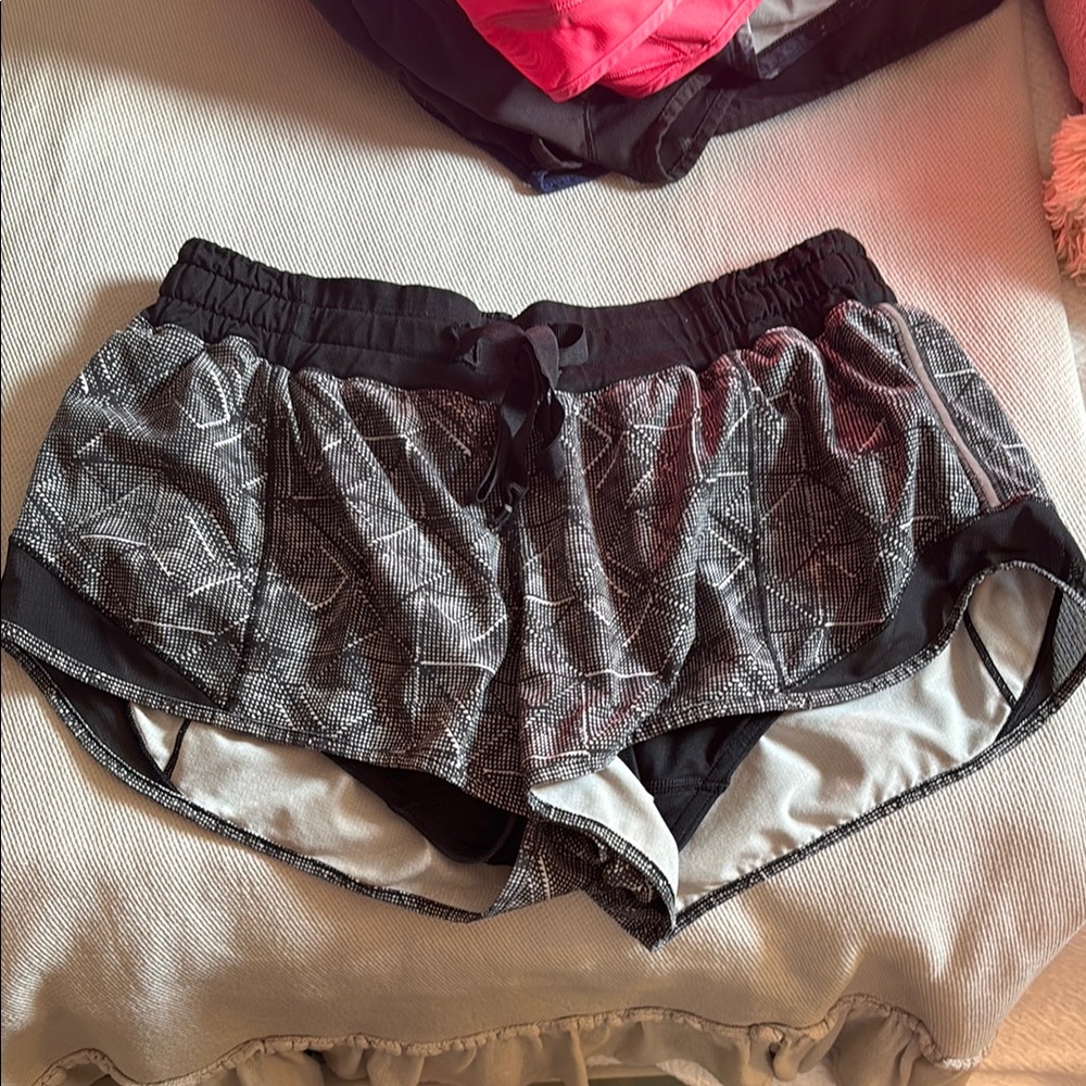 lululemon athletica Black and Gray Athletic Shorts